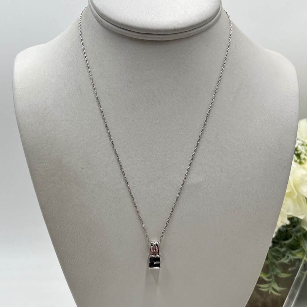 RJW CZ 925 Sterling silver topaz Cluster Vertical Bar Pendant and Chain necklace